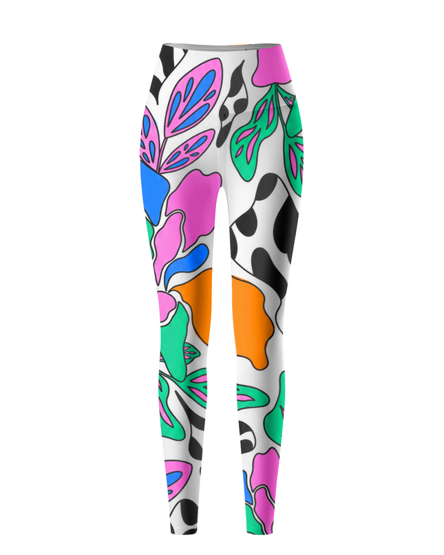 ROCKBROS Women Tropical Pop Art Long Yoga Pants