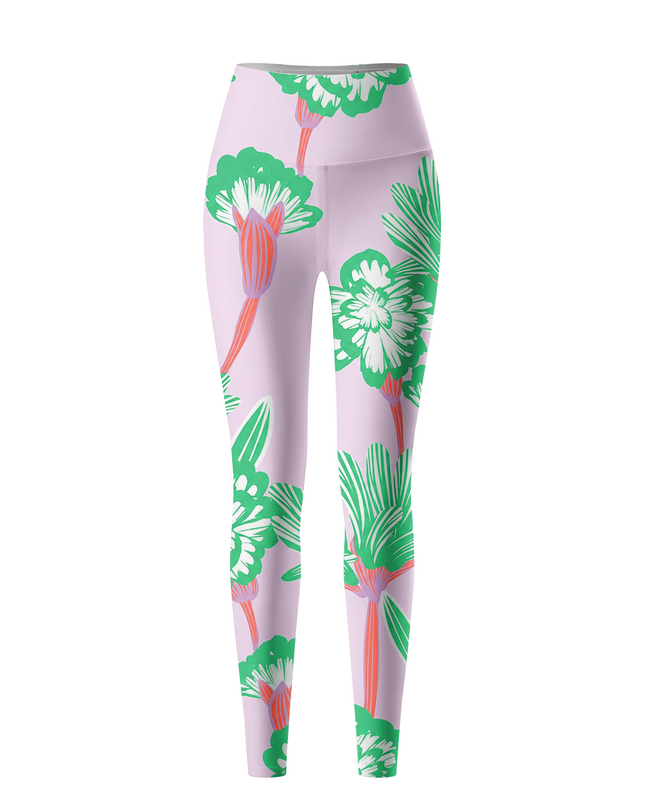 ROCKBROS Women Tropical Mint Bloom Long Yoga Pants