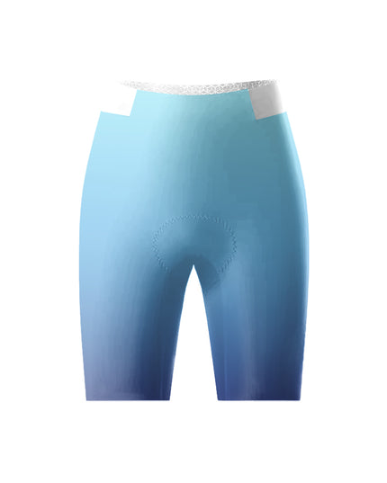 ROCKBROS Women Neon Blue Gradient Cycling Shorts