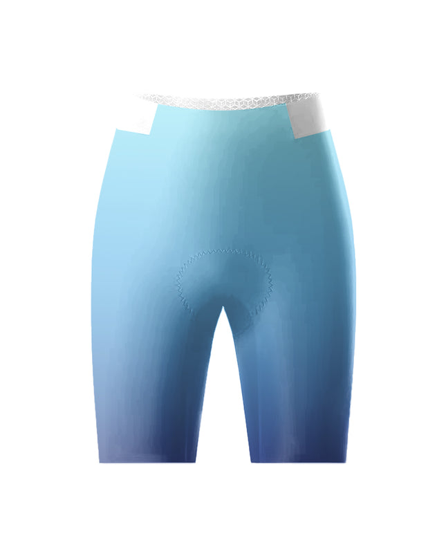ROCKBROS Women Neon Blue Gradient Cycling Shorts