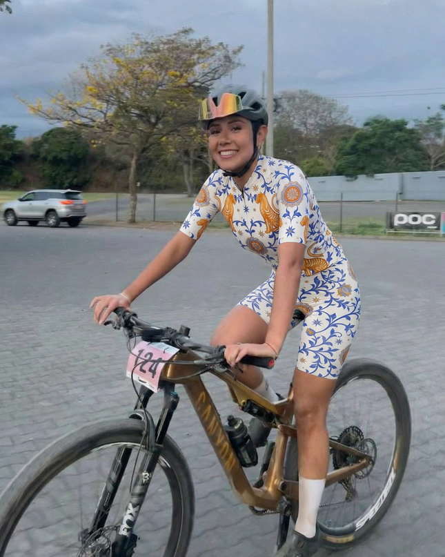 ROCKBROS Women's Boho Sun Moon Leopard Cycling Bibs