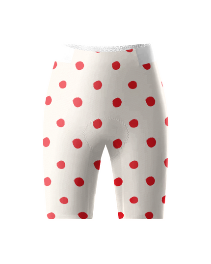 ROCKBROS Women's Crimson Dot Retro-Chic Cycling Shorts