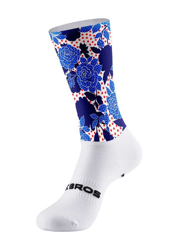 ROCKBROS Women's Indigo Bloom & Polka Mix All-Weather Pro Aero Set