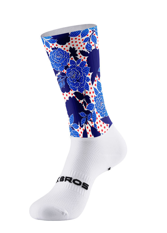 ROCKBROS Women's Indigo Bloom & Polka Mix All-Weather Pro Aero Set