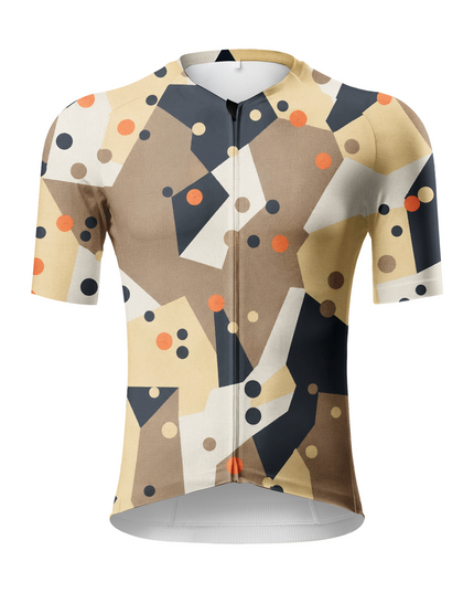 ROCKBROS Men's Earth-Tone Geo-Pop Classic Dots Aero Jersey