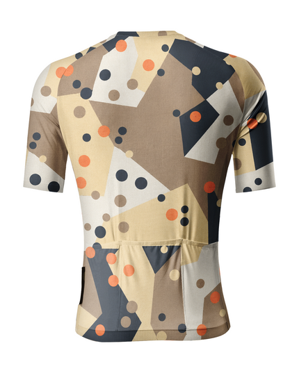 ROCKBROS Men's Earth-Tone Geo-Pop Classic Dots Aero Jersey
