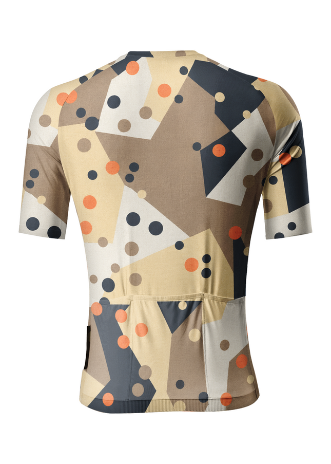 ROCKBROS Men's Earth-Tone Geo-Pop Classic Dots Aero Jersey