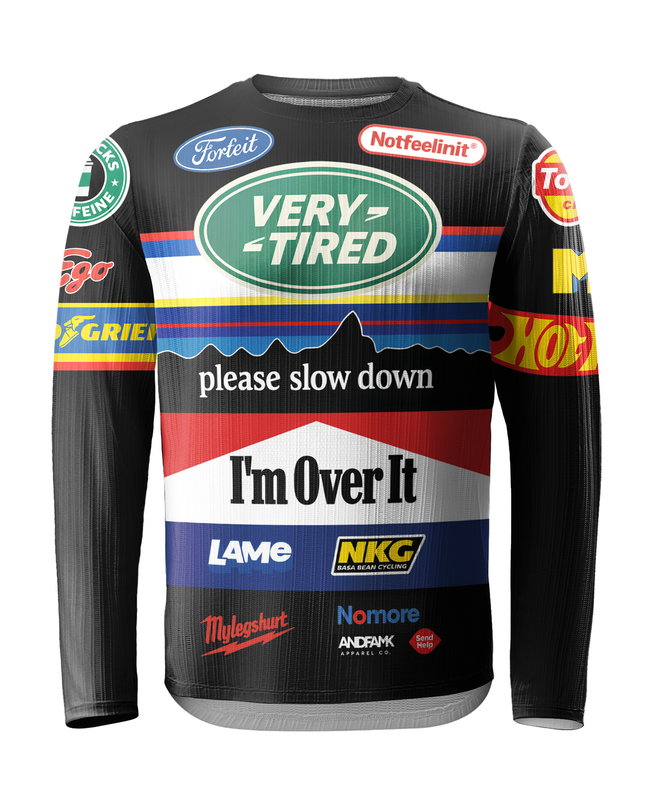ROCKBROS Unisex "Very Tired" Satire Graphic Street-Style Long Sleeve Cycling Sweatshirt