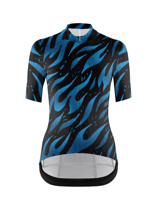 RockBros Men's "Electric Jungle" Kinetic Tiger-Stripe Performance Cycling Jersey