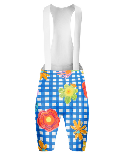 ROCKBROS Women's Gingham Floral Cycling Jersey