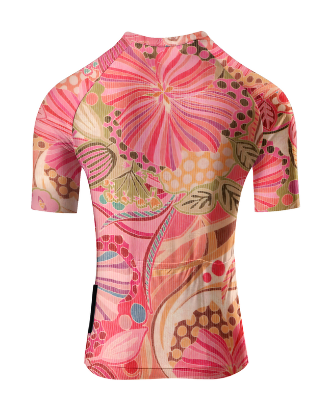 ROCKBROS Women's Retro Botanical Short Sleeve Pro Aero Cycling Jersey