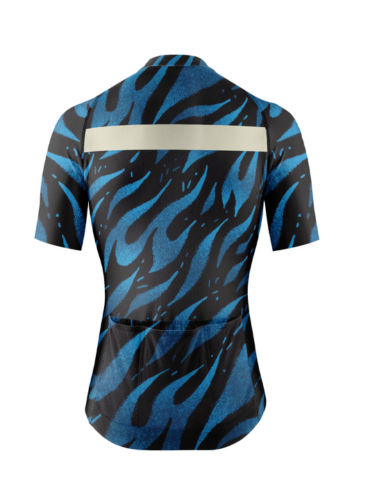 RockBros Men's "Electric Jungle" Kinetic Tiger-Stripe Performance Cycling Jersey