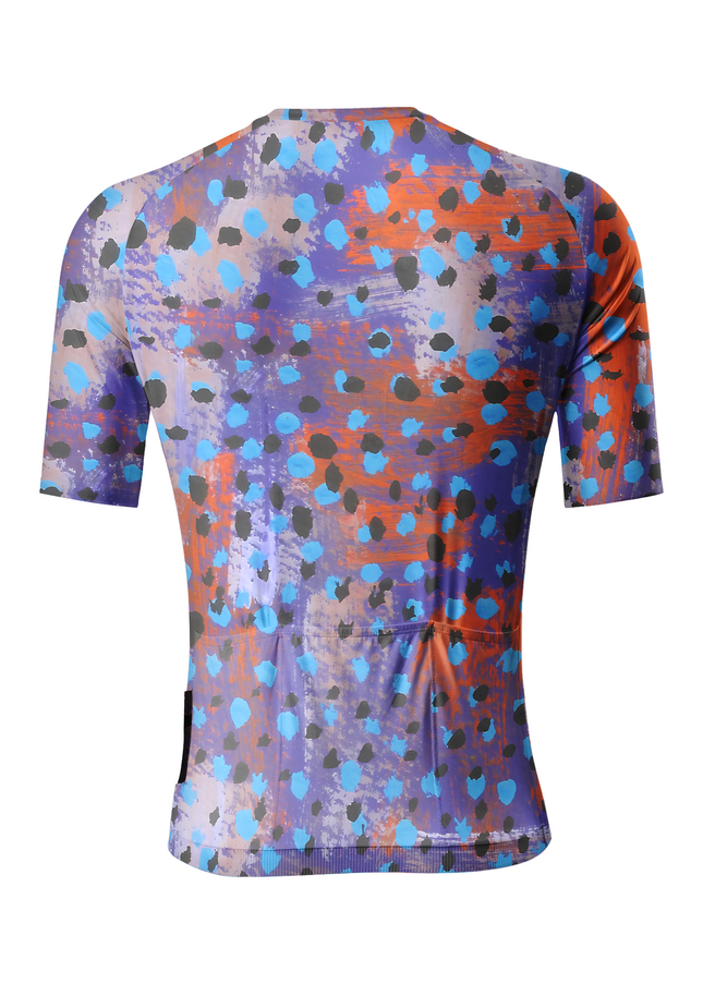 ROCKBROS Men's Abstract Brushstroke Art Pro Aero Cycling Jersey