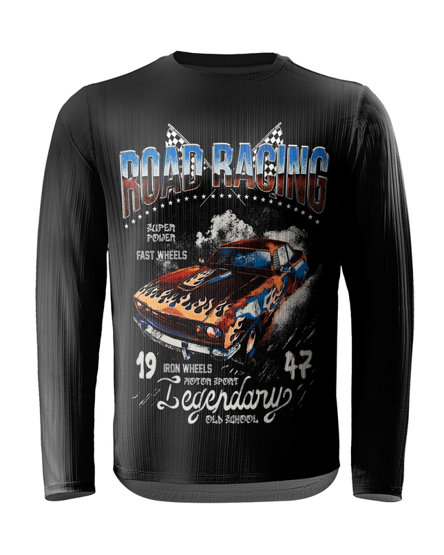 ROCKBROS Road Racing Retro Flame Legendary Old School Sport Sweatshirt