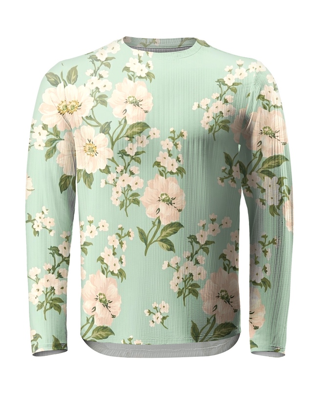 ROCKBROS Wild Garden Vintage Floral Fleece Sweatshirt