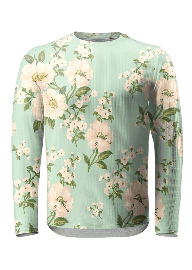 ROCKBROS Wild Garden Vintage Floral Fleece Sweatshirt