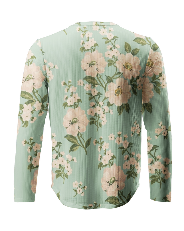 ROCKBROS Wild Garden Vintage Floral Fleece Sweatshirt