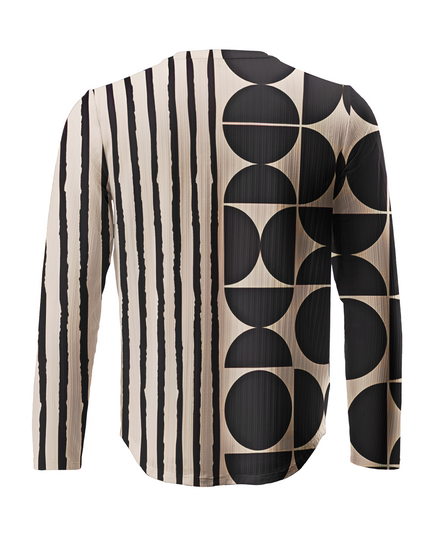 ROCKBROS Abstract Geometric Asymmetric Crewneck Sweatshirt