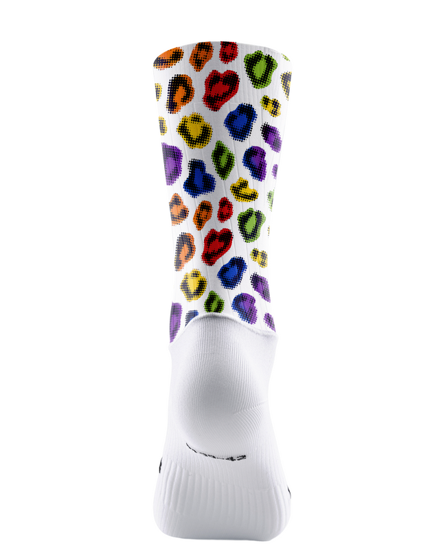 ROCKBROS Pride Month Edition Neon Halftone Leopard Performance Socks