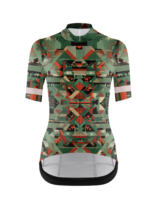 RockBros Men's "Terra Mosaic" Symmetrical Geometric Performance Cycling Jersey
