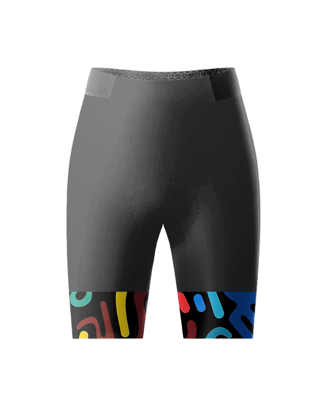 ROCKBROS Women's Unisex Colorful Abstract Doodle Cycling Jersey