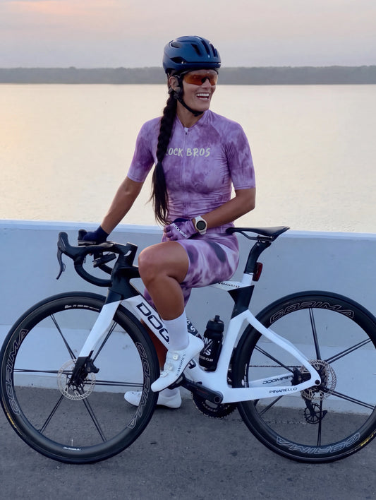 ROCKBROS Women's Aura Smoke All-Weather Watercolor Art Bib Shorts