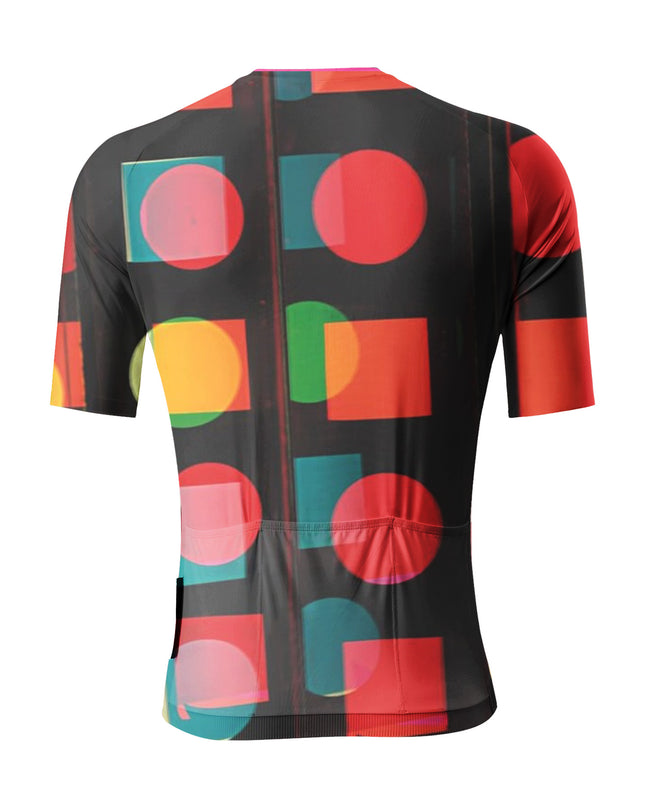 ROCKBROS Men's Bauhaus Geometric Overlap Short Sleeve Cycling Set