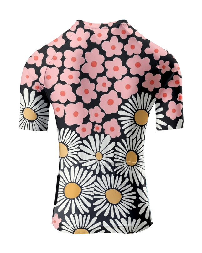 ROCKBROS Women's Floral Print Short Sleeve Cycling Jersey