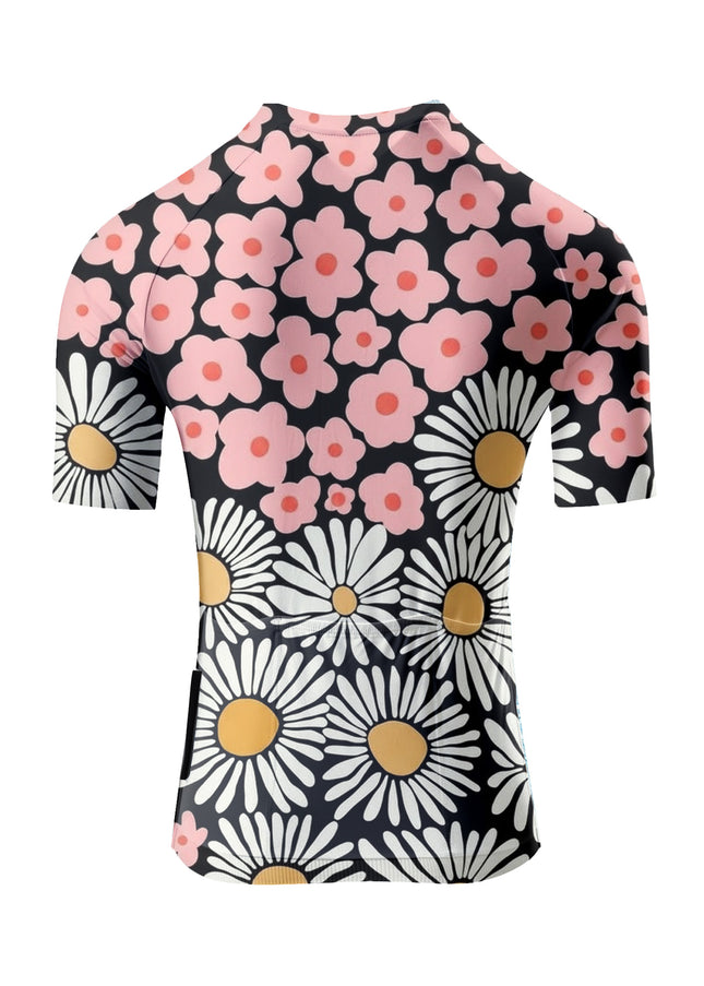 ROCKBROS Women's Floral Print Short Sleeve Cycling Jersey