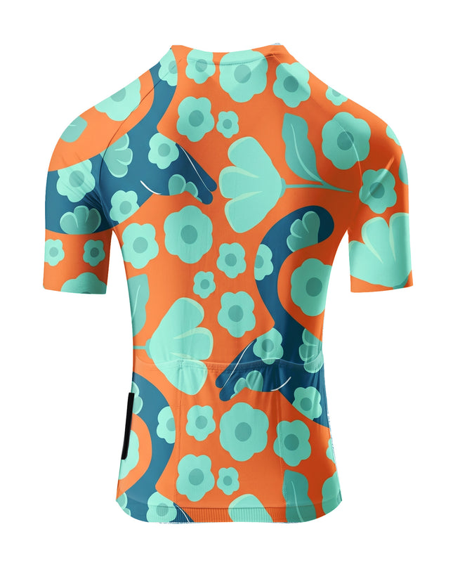 ROCKBROS Women's Cartoon Cat Floral Breathable Short Sleeve Cycling Jersey