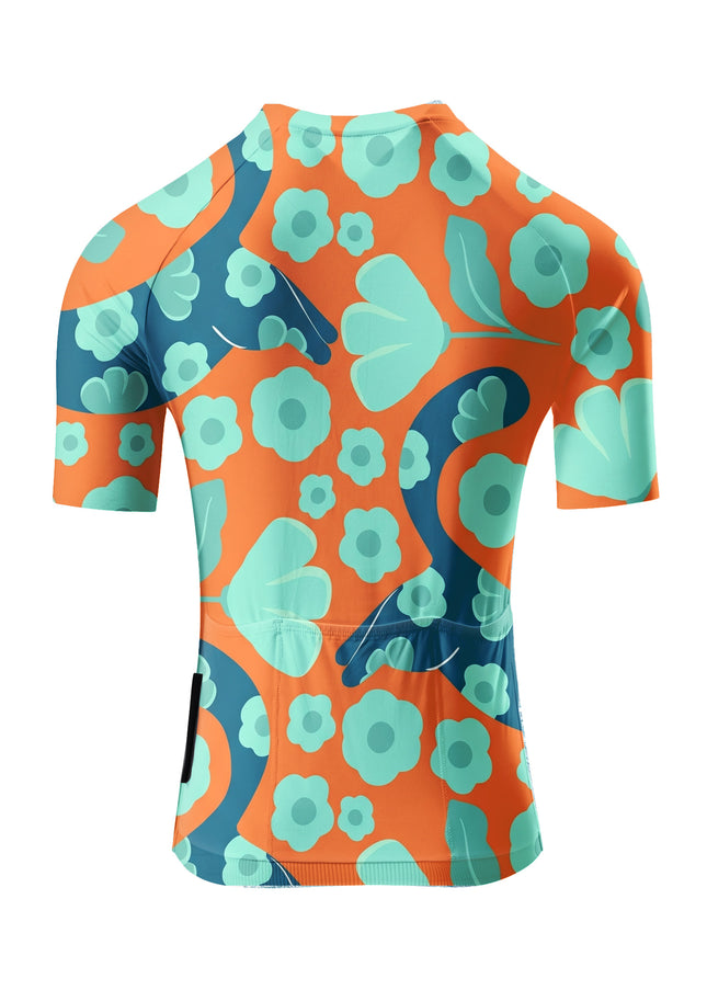 ROCKBROS Women's Cartoon Cat Floral Breathable Short Sleeve Cycling Jersey