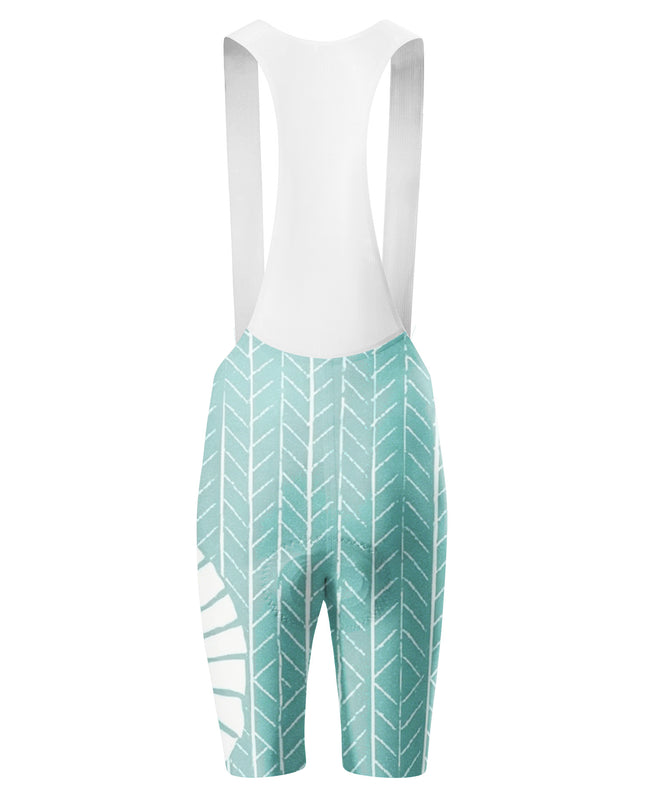 ROCKBROS Women's Teal Dandelion Chevron Print Short Sleeve Cycling Jersey
