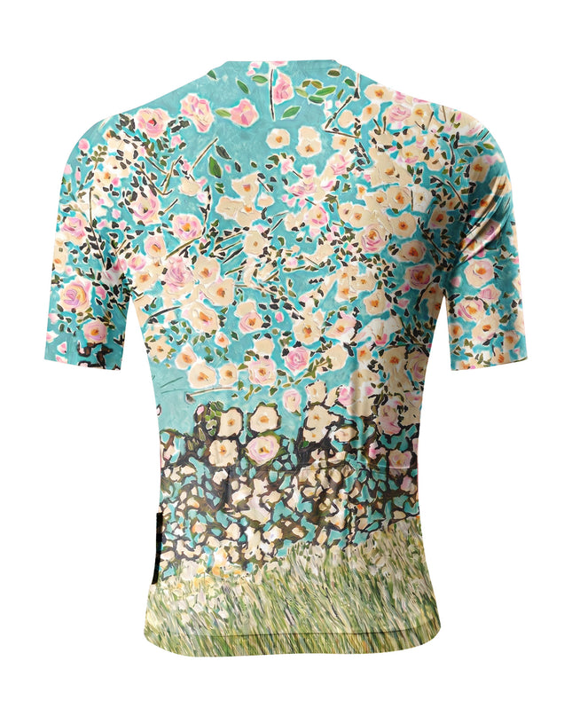 ROCKBROS Men's Impressionist Floral Oil Painting Cycling Jersey