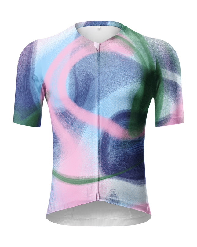 ROCKBROS Men's Pastel Dream Dye-up Pro Aero Cycling Jersey