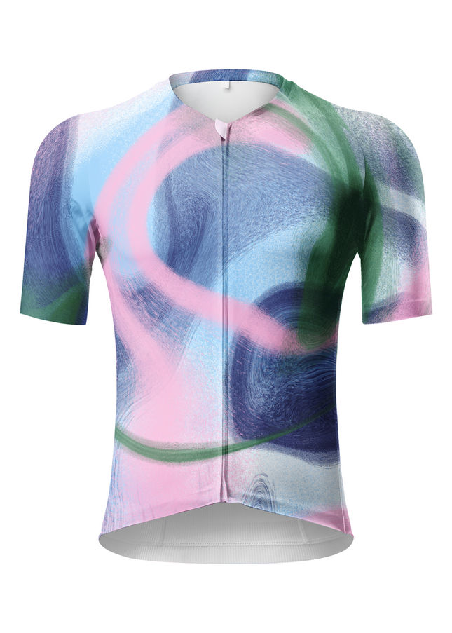 ROCKBROS Men's Pastel Dream Dye-up Pro Aero Cycling Jersey