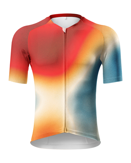 ROCKBROS Men's Thermal Aura Abstract Art Pro Aero Cycling Jersey