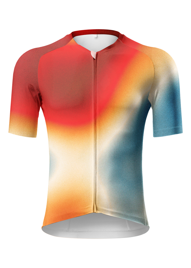 ROCKBROS Men's Thermal Aura Abstract Art Pro Aero Cycling Jersey