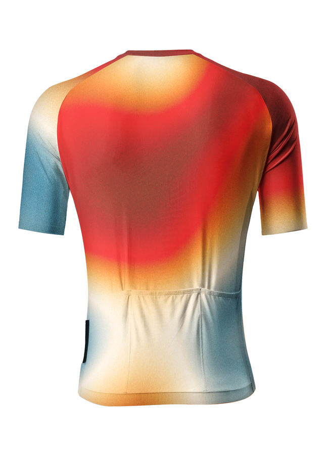 ROCKBROS Men's Thermal Aura Abstract Art Pro Aero Cycling Jersey
