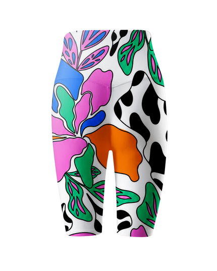 ROCKBROS Women Wild Bloom Pop Art Short Yoga Pants