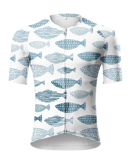 ROCKBROS Men's Ocean School Nature Print Pro Aero Cycling Jersey