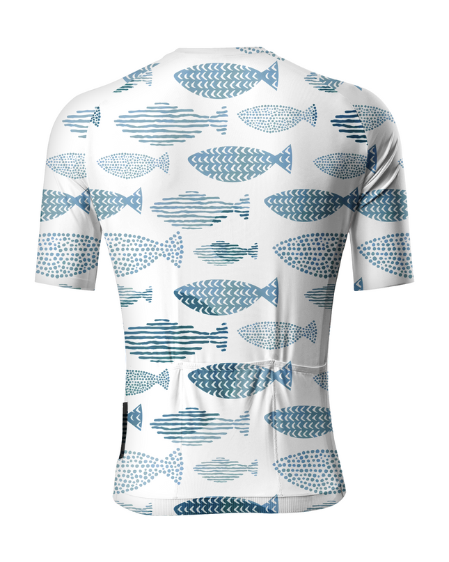 ROCKBROS Men's Ocean School Nature Print Pro Aero Cycling Jersey