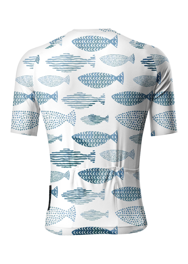 ROCKBROS Men's Ocean School Nature Print Pro Aero Cycling Jersey