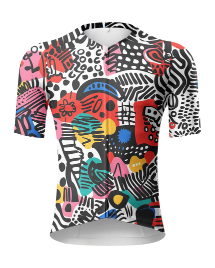 ROCKBROS Men's Graffiti Rhapsody Abstract Art Pro Aero Cycling Jersey