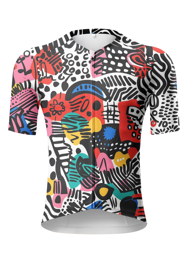 ROCKBROS Men's Graffiti Rhapsody Abstract Art Pro Aero Cycling Jersey