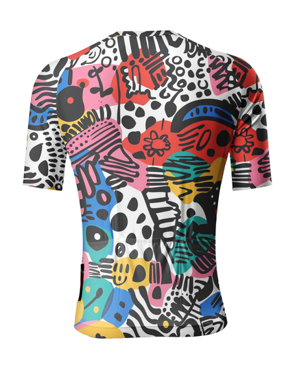 ROCKBROS Men's Graffiti Rhapsody Abstract Art Pro Aero Cycling Jersey