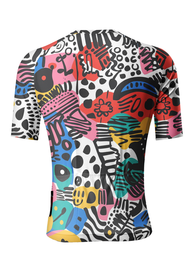 ROCKBROS Men's Graffiti Rhapsody Abstract Art Pro Aero Cycling Jersey