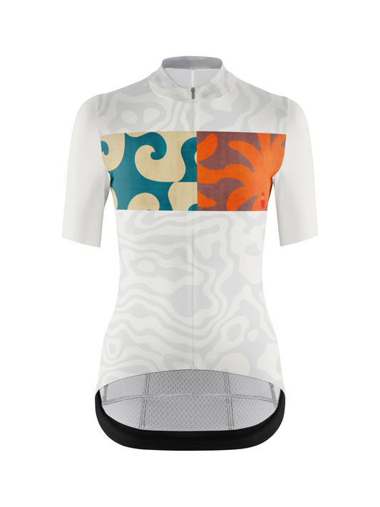 RockBros Men's "Ethereal Horizon" Topographic Art Performance Cycling Jersey