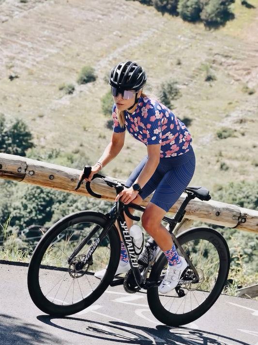 ROCKBROS Women's Japanese Sakura Floral Breathable Cycling Jersey