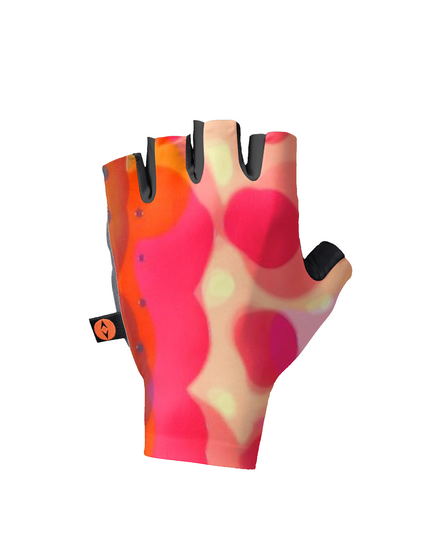 ROCKBROS Neon Bubble Graphic Orange Pink Performance Gloves