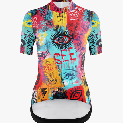 Women's Graffiti Eye Graphic Cycling Jersey